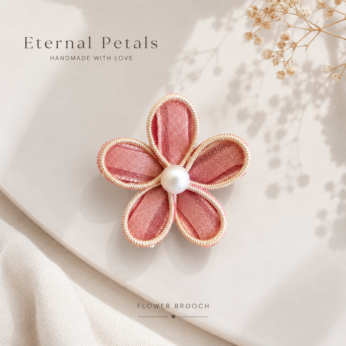 Handcrafted Flower Brooch