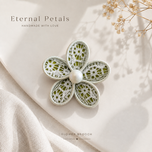 Handcrafted Flower Brooch